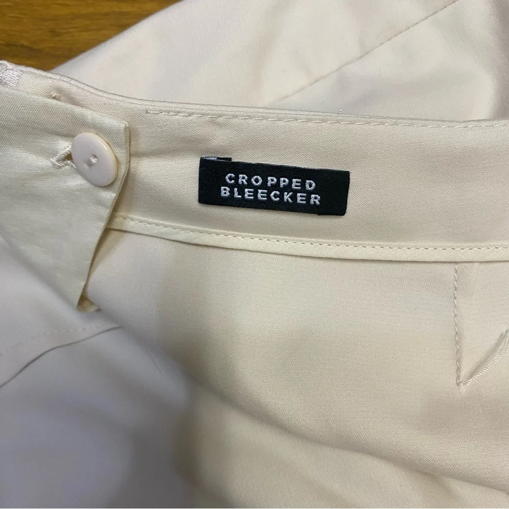 Lafayette 148 New York Women’s Cropped Bleecker Pants Size 10 Ivory Quiet Luxury